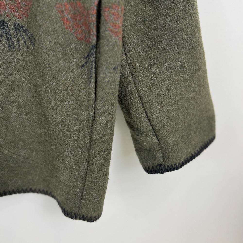 VTG! Wooded River Clothing Company L Wool Blend Western Moose Print Jacket USA - Picture 12 of 16